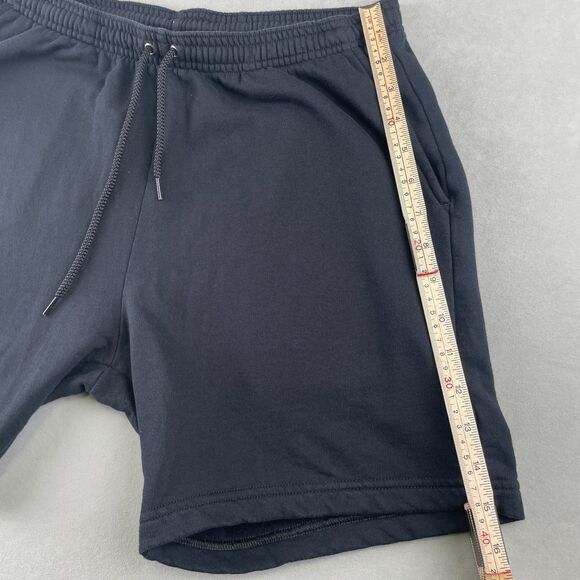 American Apparel Shorts Mens M Black California Fleece Drawstring Pockets Rare - Picture 4 of 7